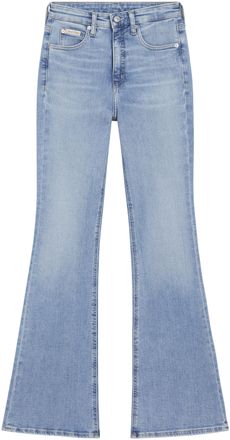 Calvin Klein Jeans Bootcut-Jeans CALVIN KLEIN JEANS SKINNY BOOTCUT, Damen, Gr. 26, L&auml;nge 32, blau (denim light), Denim/Jeans, Obermaterial: 94% Baumwolle, 4% Elastomulti
