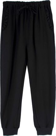 Simone Rocha Black Frill Detail Cuffed Joggers Size S