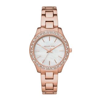 Michael Kors Liliane Ros&eacute;goud Horloge - Dames - Horloges - Roze - ONE Size - Accessoires