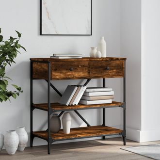 vidaXL Vidaxl - Mesa Consola Madera De Ingenier&iacute;a Roble Ahumado 75x34,5x75 Cm