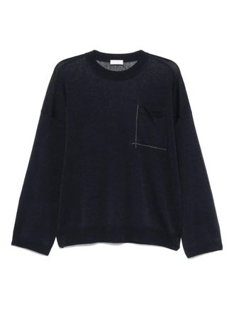 Brunello Cucinelli Top met Monili-kettingdetail - Blauw