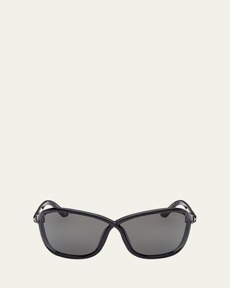 Tom Ford Cut-Out Acetate Round Sunglasses