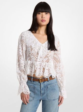 Michael Kors Corded Floral Lace Blouse