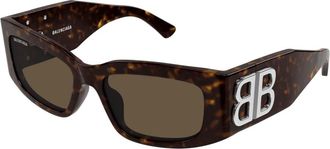 Balenciaga Stijlvolle zonnebril in zwart - Dames - Zonnebrillen - Bruin - 57 MM - Accessoires