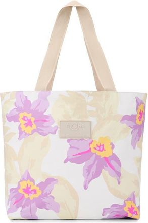 Aloha Collection Day Tripper Makana Water Resistant Tote in Beige Lavander at Nordstrom