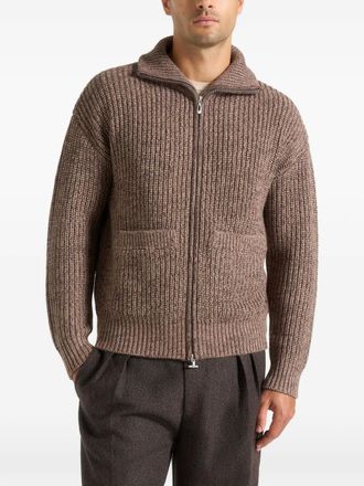 Mani&egrave;re De Voir Jamie zip cardigan - Brown