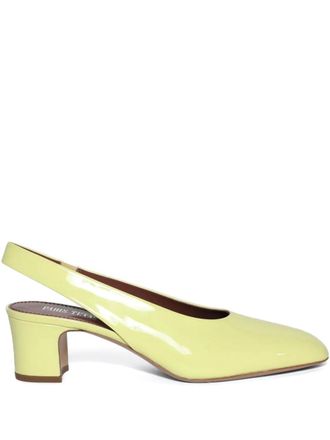 PARIS TEXAS 50mm Lavinia pumps - women - Patent Leather/Calf Leather/Calf Leather - 37.5 - Yellow