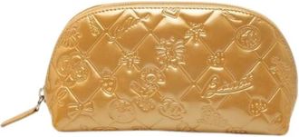 Chanel Pre-owned Clutches, female, Yellow, Size: ONE SIZE Pre-owned Embossed Patent Leather Pouch