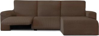 Eysa Funda de sofá chaise relax derecha brazo corto marrón 250 - 360 cm