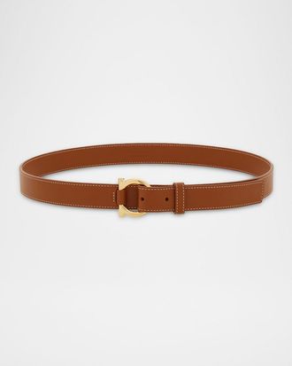 Ferragamo Donna Leather Gancini Belt