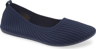 Gloria Vanderbilt Jasmine Ribbed Knit Flat in Navy at Nordstrom Rack, Size 6.5