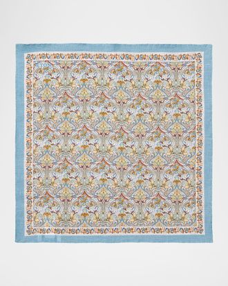 Eton Men & apos;s Floral Linen Pocket Square