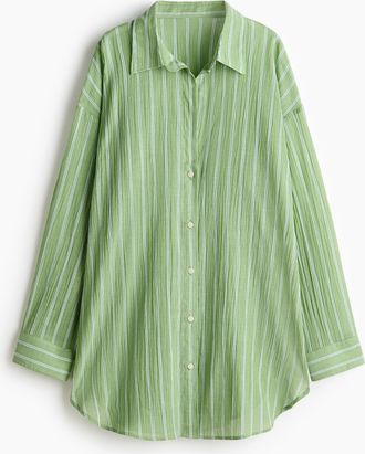 H&M Longbluse aus Baumwolle - Green