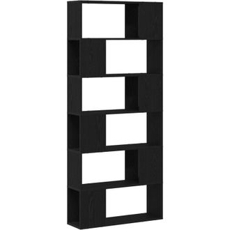 vidaXL Vidaxl - Book Shelf Black Oak 80x24x186 cm Engineered Wood