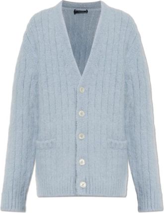 Dolce & Gabbana Wol Cardigan met Zakken - Heren - Vesten - Blauw - M - Wol - Truien & Vesten