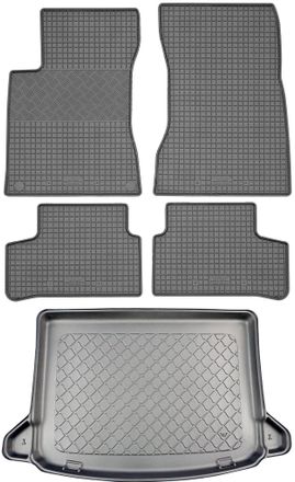 OEM Juego De Alfombrillas De Goma Para Coche Y Maletero Para Mercedes Clase A W177 250e Hatchback (5 Puertas) Desde Agosto De 2019