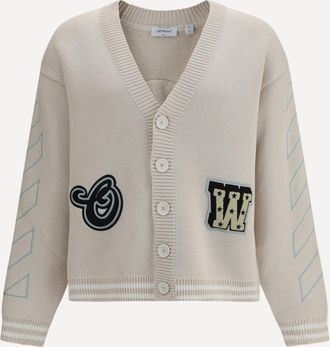 Off-white Cardigan Star Logo Diagonal Varsity Man L
