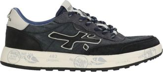 Premiata Dark Blue Nous 7726 Suede-Blend Sneakers