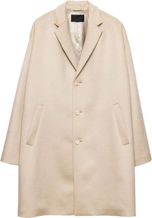 Prada wool coat - men - Wool - 3XL - Neutrals