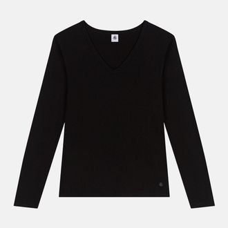 Petit Bateau Iconisch katoenen T-shirt met V-hals