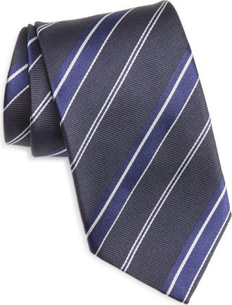 Tom Ford Stripe Jacquard Silk Tie in Uuc Navy Multicolor at Nordstrom
