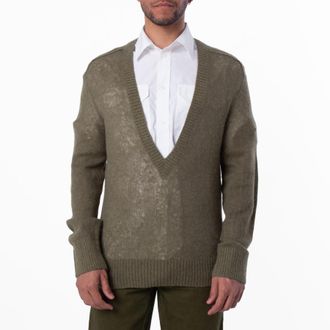 Burberry Alpaca Wool Blend Sweater, Size Medium