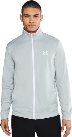 Under Armour Sportstyle Tricot Jacket Mens Coat Mod Gray/White : LG, Polyester