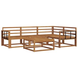 vidaXL Conjunto De Sof&aacute;s De Exterior 5 Pcs Natural Vidaxl