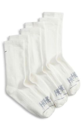 Hoka One One Run Assorted 3-Pack Crew Socks in White /White /White at Nordstrom, Size Medium