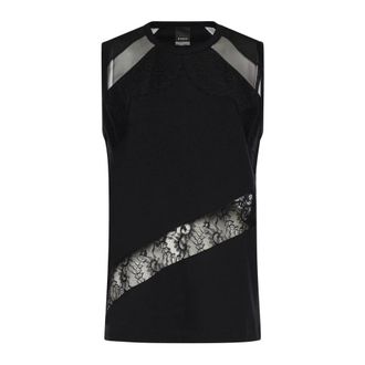 Pinko Sleeveless Tops, female, Black, Size: 2XS Molly Tank