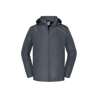 Russell Athletic Collection Mens Essential Weatherproof Shell Jacket (Iron Grey) - Size X-Large