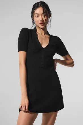 Alo | Supernatural Sweater Dress in Black, Size: Medium