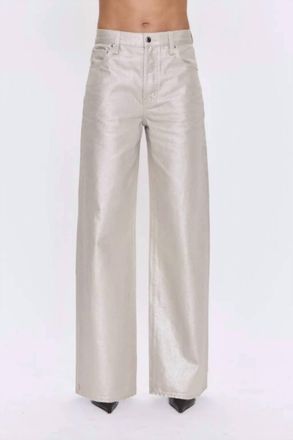 Pistola Denim Womens Tate High Rise Bowed Wide Leg Pants In Champagne Luster