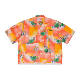 Martine Rose PINK BOXY HAWAIIAN BUTTON-DOWN SHIRT