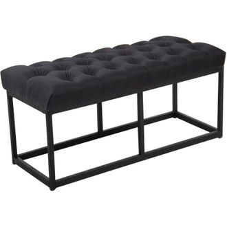 Clp Clp - Taburete Pie De Cama Amun Tela & Negro Negro 100 Cm