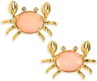 Frasier Sterling Tide Pool Crab Stud Earrings in Coral at Nordstrom
