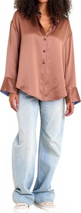 Sablyn Womens Benton Silk Button Down In Prairie Sand