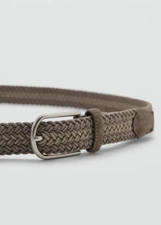 Mango Cintura intrecciata elasticizzata grigio - Uomo - 100 - MANGO MAN