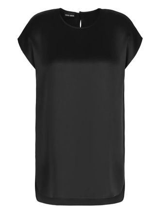 Giorgio Armani short-sleeve blouse - women - Silk - 38 - Black