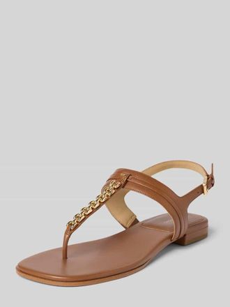Michael Kors Sandalen aus echtem Leder Modell Marcia in Cognac, Gr&ouml;&szlig;e 36