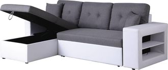 Habitat et Jardin Habitat Et Jardin - Sof&aacute; Esquinero Convertible/reversible axel - Blanco/gris