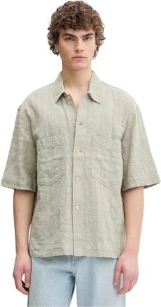 Sunflower Short Sleeve Shirt - Heren - Korte mouwen Overhemden - Groen - L - Katoen - Overhemden