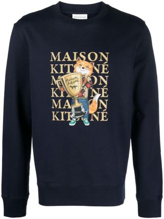 Maison Kitsun&eacute; Blue Fox Champion Sweatshirt