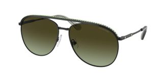 Swarovski Womens Aviator Sunglasses In Black/ Green Gradient Brown