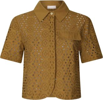 Liu Jo Camicia con ricamo - Marrone