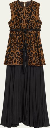 Ulla Johnson Auryn Appliqué Sleeveless Midi Dress