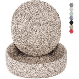 OEM Juego De Cuatro Salvamanteles Y Una Cesta De Almacenamiento Para Ollas Y Sartenes Para Proteger La Superficie De Trabajo - Crezuo