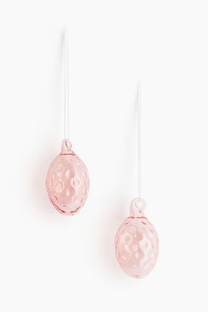 H&M 2er-Pack Osterdekorationen aus Glas - Pink
