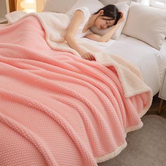 OEM Manta De Franela Gruesa, Manta De Franela Gruesa De Doble Capa: Ideal Para Siestas En La Oficina, Mantas C&aacute;lidas Y C&oacute;modas Para La Cama O El Sof&aacute;