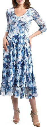 Komarov Greecian Vines Printed Dress in Santoirini at Nordstrom, Size X-Small